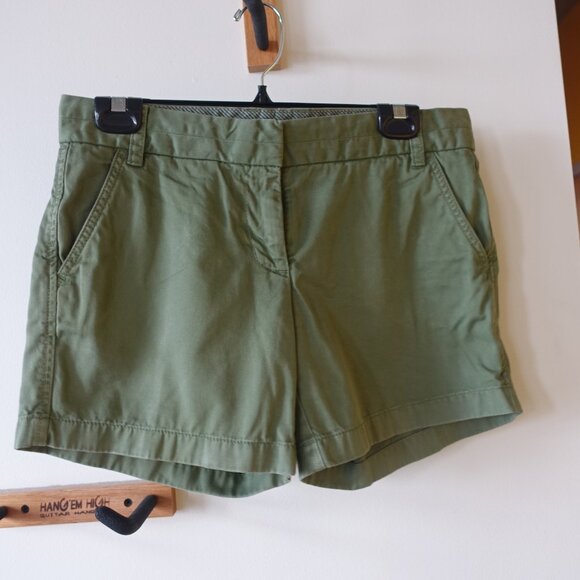 J.Crew JCrew #682925 Cotton Green 5" inseam Chino Shorts 4 - Picture 1 of 9